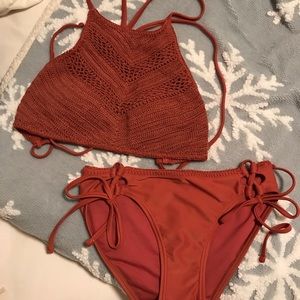 Target Burnt Orange High Neck Bikini